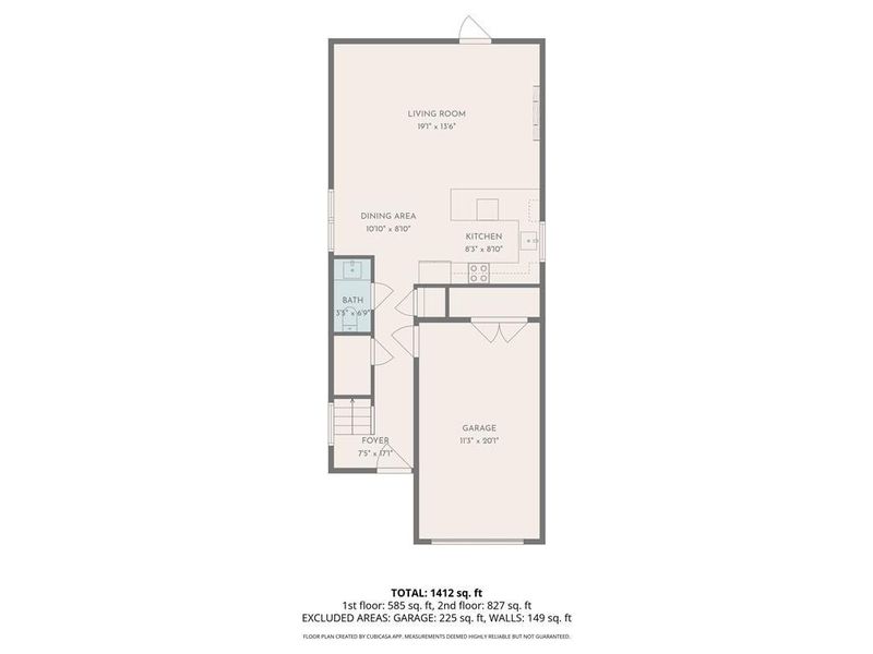 2D floor plan layout of this home in , Dawsonville, GA (Image 5).