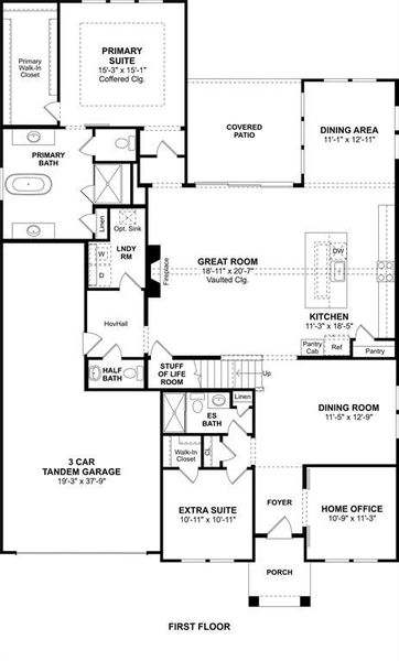 2D floor plan layout of this home in Timberbrook, Justin, TX (Image 4).