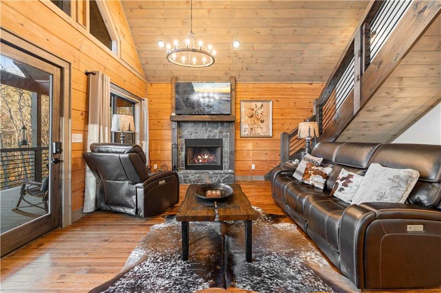 Furnished interior view inside a new home in , Cherry Log (Image 41).