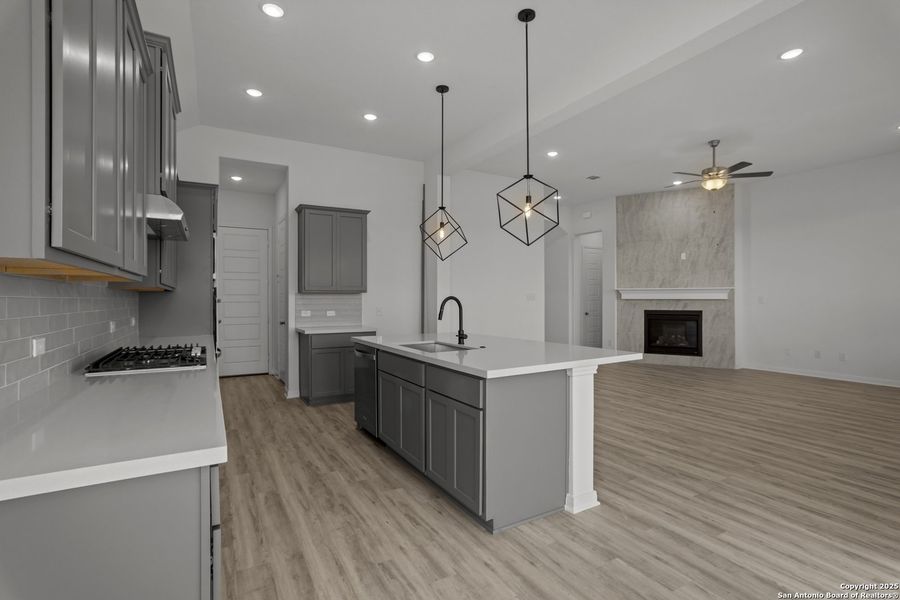 Furnished interior view inside a new home in Homestead 75', Schertz (Image 7).