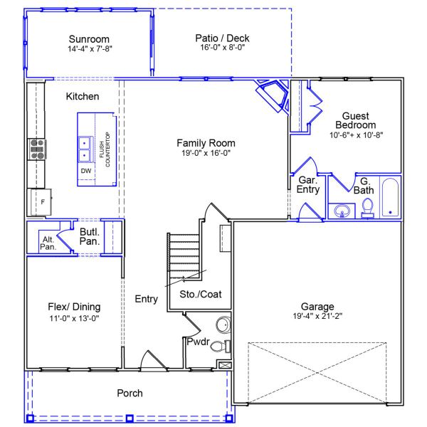 2D floor plan layout of this home in Indigo at Abbey Preserve, Wilmington, NC (Image 3). 2D floor plan layout of this home in Indigo at Abbey Preserve, Wilmington, NC (Image 3).