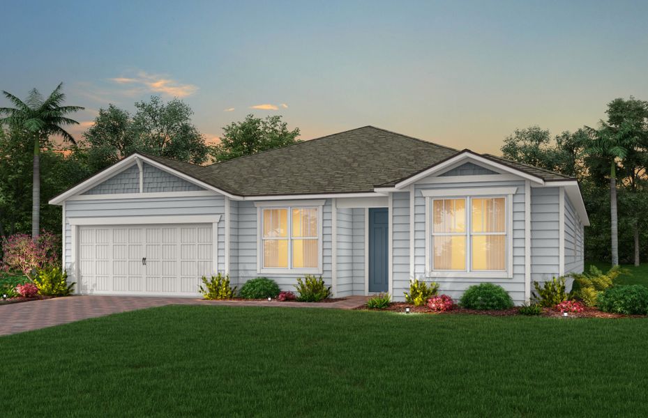 Representative exterior photo of a completed home built from the Easley by Pulte Homes in The Preserve at Bannon Lakes, St. Augustine, FL (Image 21). Representative exterior photo of a completed home built from the Easley by Pulte Homes in The Preserve at Bannon Lakes, St. Augustine, FL (Image 21).