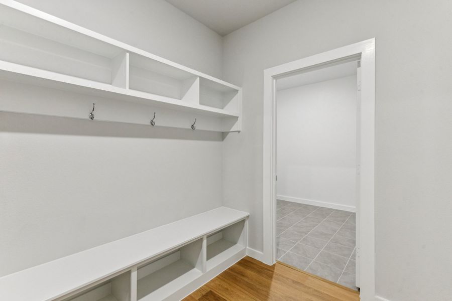 Backpack Rack in the Wimbledon home plan by Trophy Signature Homes – REPRESENTATIVE PHOTO Backpack Rack in the Wimbledon home plan by Trophy Signature Homes – REPRESENTATIVE PHOTO