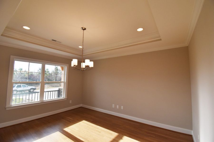 Representative unfurnished interior of a home built from the Lancaster by Keystone Homes NC in Preserve at Carriage Cove, Oak Ridge (Image 17).