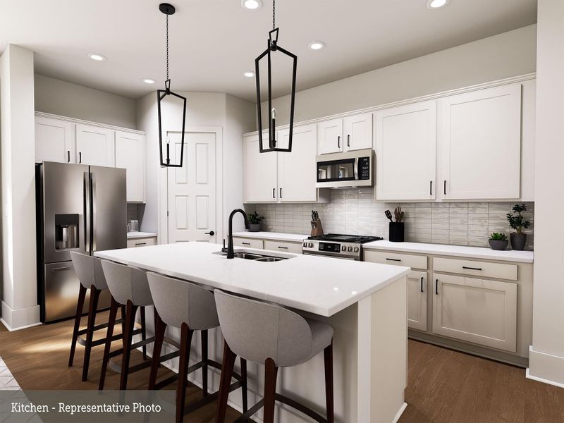 Furnished interior view inside a new home in The Woodlands Hills - Reserve Collection, Willis (Image 5).