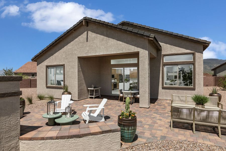 Representative exterior details of a home built from the Cobalt by Mattamy Homes in Covena Pointe, Tucson (Image 3). Representative exterior details of a home built from the Cobalt by Mattamy Homes in Covena Pointe, Tucson (Image 3).
