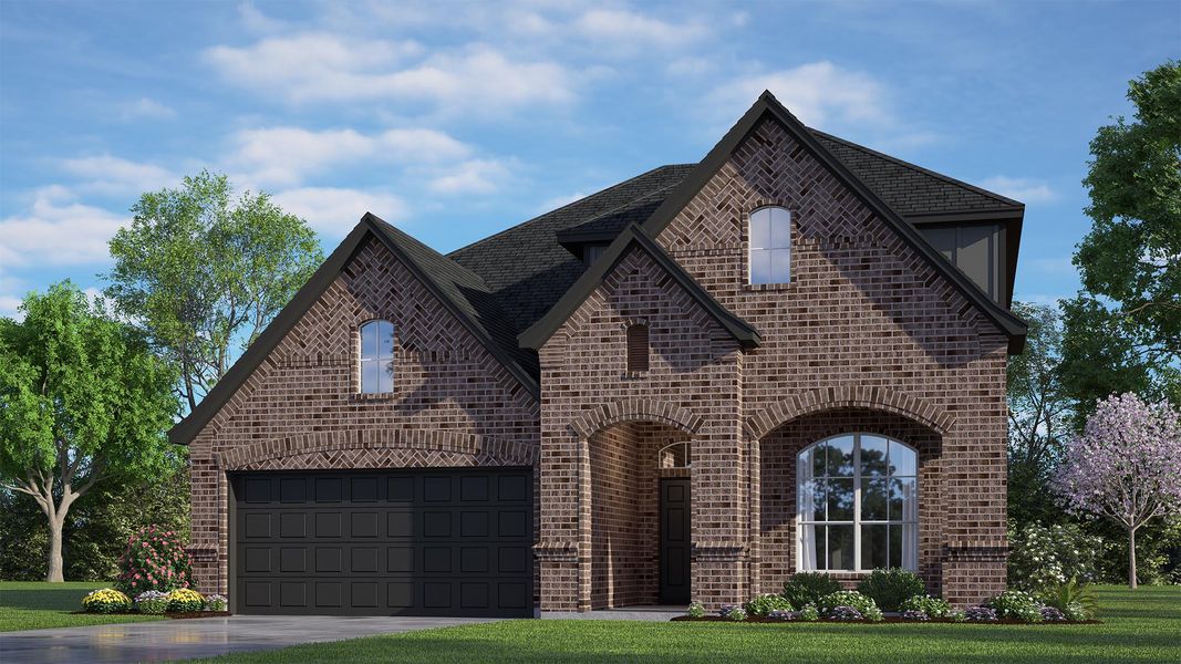 Representative exterior photo of a completed home built from the Concept 2492 by Landsea Homes in Pirate Village, Granbury, TX (Image 10).