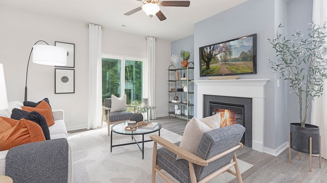 Furnished interior view inside a new home in Reedy Creek Preserve, Charlotte (Image 11).