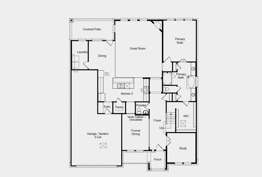 2D floor plan layout of this home in The Ranch at Uptown Celina 60s, Celina, TX (Image 22). 2D floor plan layout of this home in The Ranch at Uptown Celina 60s, Celina, TX (Image 22).