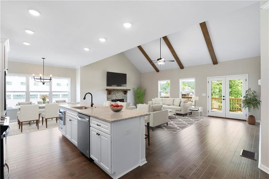 Furnished interior view inside a new home in , Waleska (Image 3). Furnished interior view inside a new home in , Waleska (Image 3).