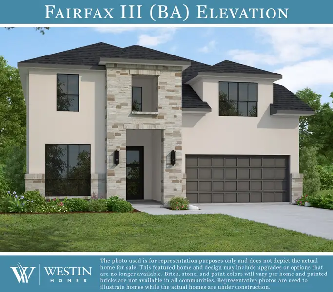 Representative exterior photo of a completed home built from the The Fairfax III by Westin Homes in Nolina - 50', Georgetown, TX (Image 17). Representative exterior photo of a completed home built from the The Fairfax III by Westin Homes in Nolina - 50', Georgetown, TX (Image 17).