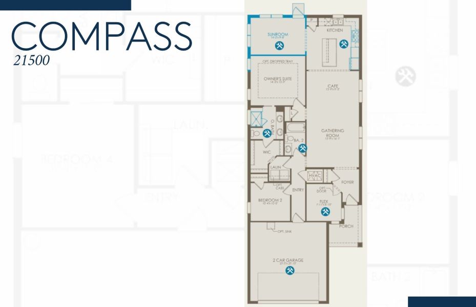 2D floor plan layout of this home in Harbor Isle, Vero Beach, FL (Image 5).