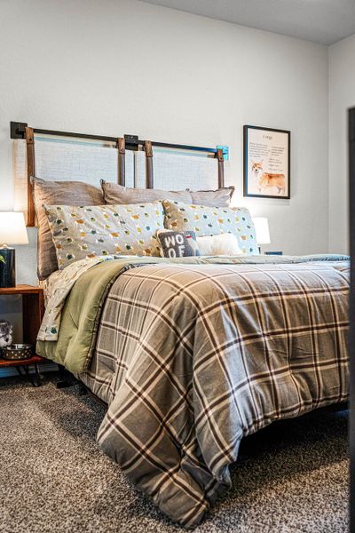 These are the secondary bedrooms of the Hawkins plan and is the model home in Carillon at 13305 Eppright Trace Blvd., Manor, TX. These are the secondary bedrooms of the Hawkins plan and is the model home in Carillon at 13305 Eppright Trace Blvd., Manor, TX.