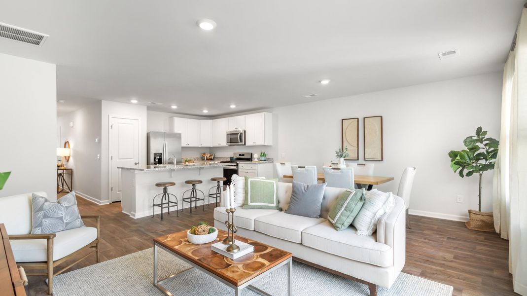 Furnished interior view inside a new home in Carolina Groves Townhomes, Moncks Corner (Image 18).