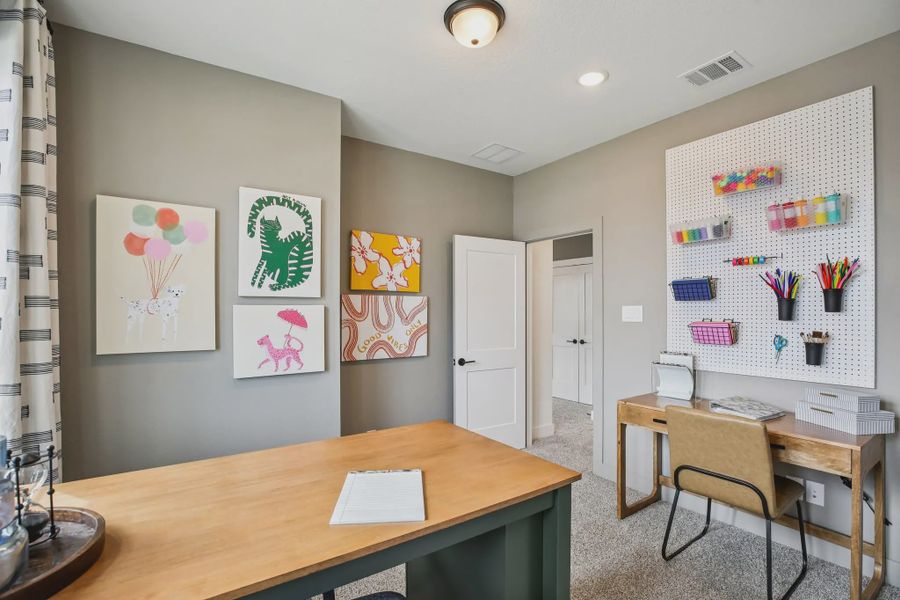 Representative furnished interior of a home built from the Dayton by Chesmar Homes in Bridgeland 45's, Cypress (Image 32).