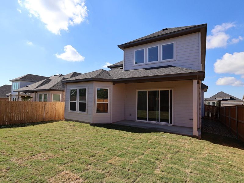 Exterior details and patio area of a home in Cedar Brook, Leander (Image 11).