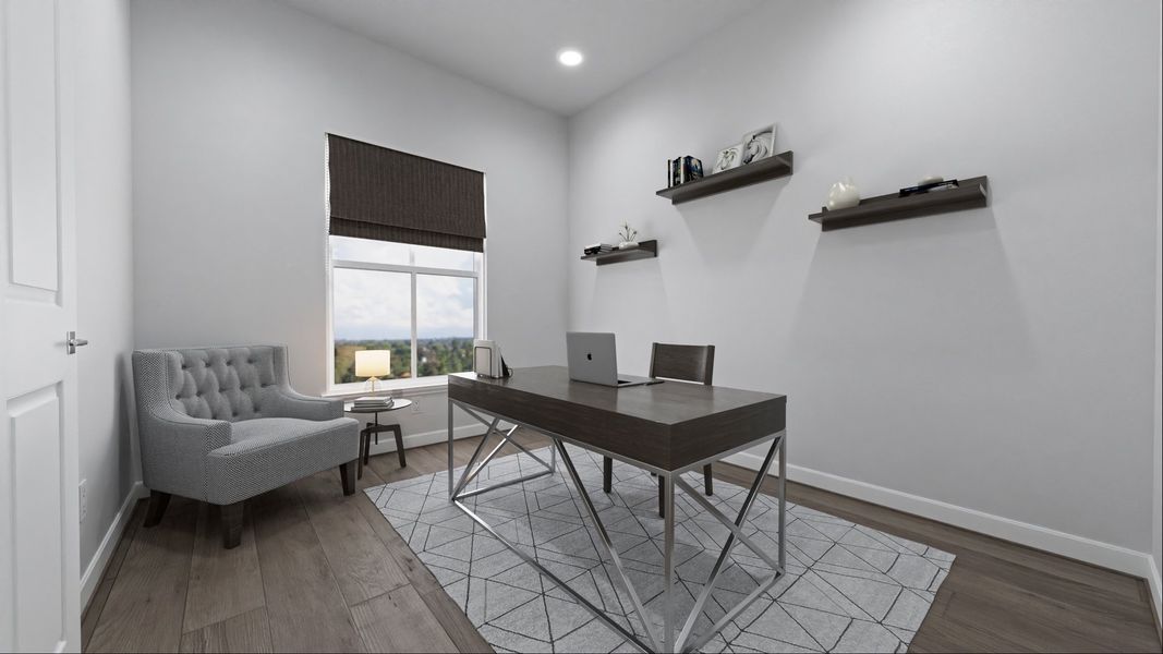 Representative furnished interior of a home built from the Landon by Risewell Homes in 6 Creeks, Kyle (Image 6).