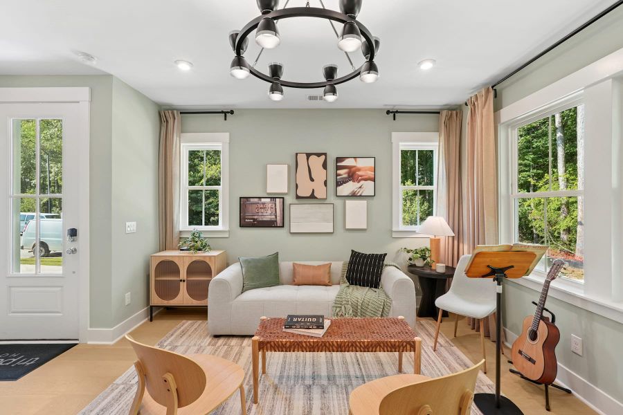 Representative furnished interior of a home built from the Piper by Tri Pointe Homes in Twinleaf Townes, Chapel Hill (Image 12).