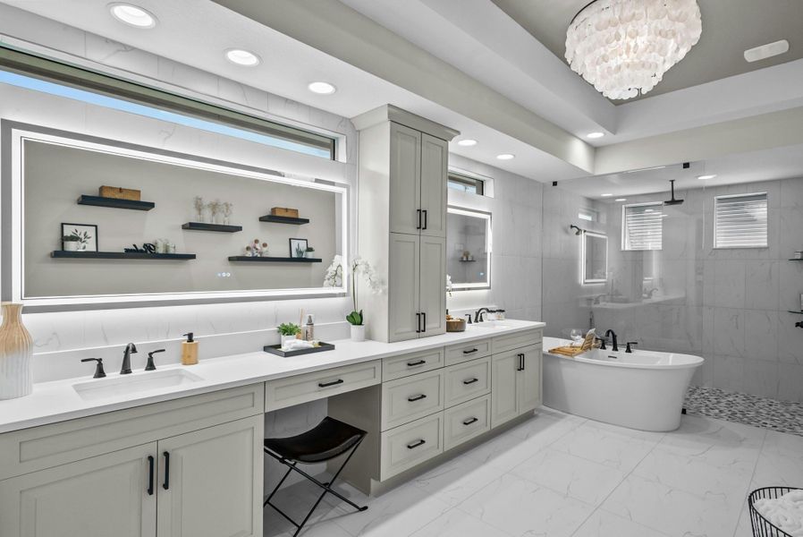 Representative furnished interior of a home built from the Tavvo Supreme by GHO Homes in Bent Pine Preserve, Vero Beach (Image 5).