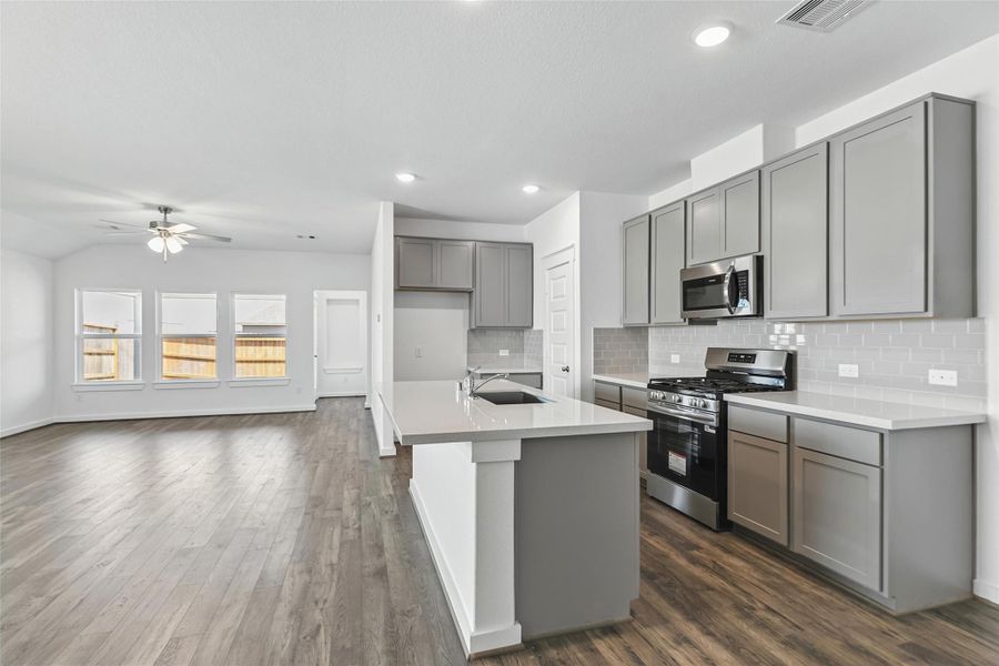 Furnished interior view inside a new home in Mostyn Springs, Magnolia (Image 3). Furnished interior view inside a new home in Mostyn Springs, Magnolia (Image 3).