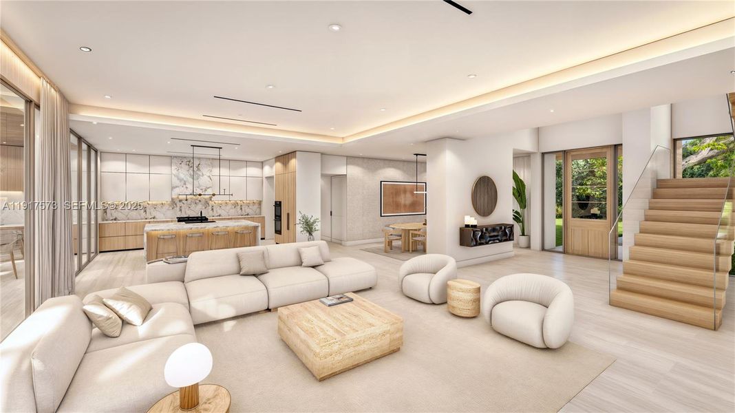 Furnished interior view inside a new home in , South Miami (Image 9).