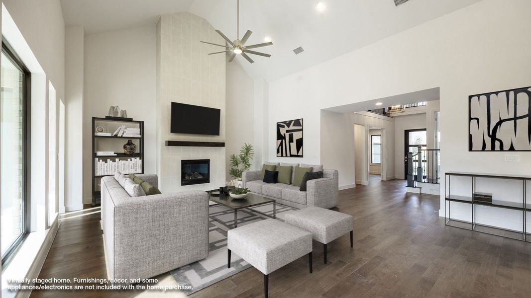 Furnished interior view inside a new home in Palmera Ridge 70', Leander (Image 4).