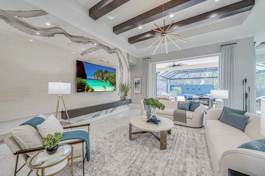 2D floor plan layout for the Sand Dollar Grande by GHO Homes in The Strand, Indian River Shores, FL (Image 4).