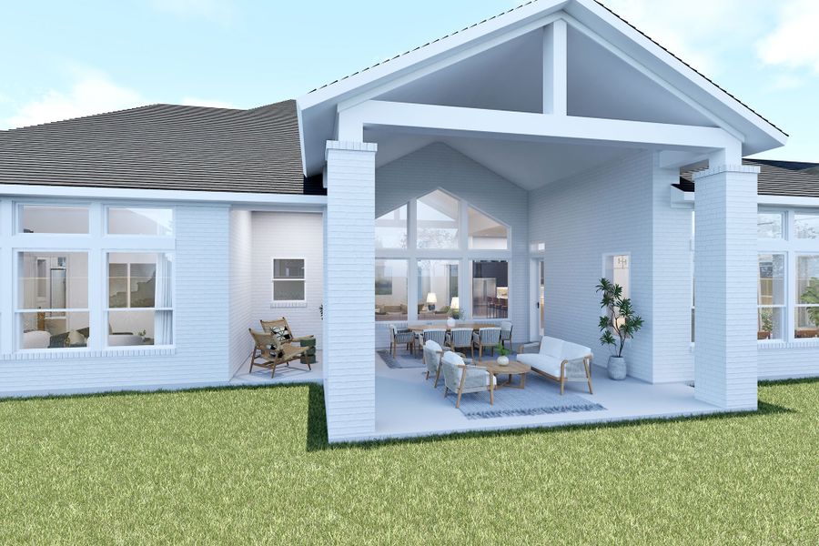 Representative exterior details of a home built from the The Allison by David Weekley Homes in Whyburn Estate Series, Flower Mound (Image 3).