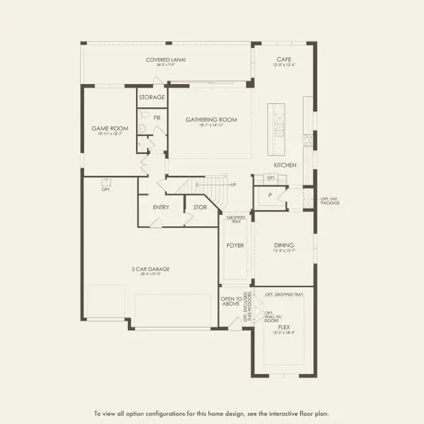 2D floor plan layout for the Roseland by Pulte Homes in Riverwood, Zephyrhills, FL (Image 3).