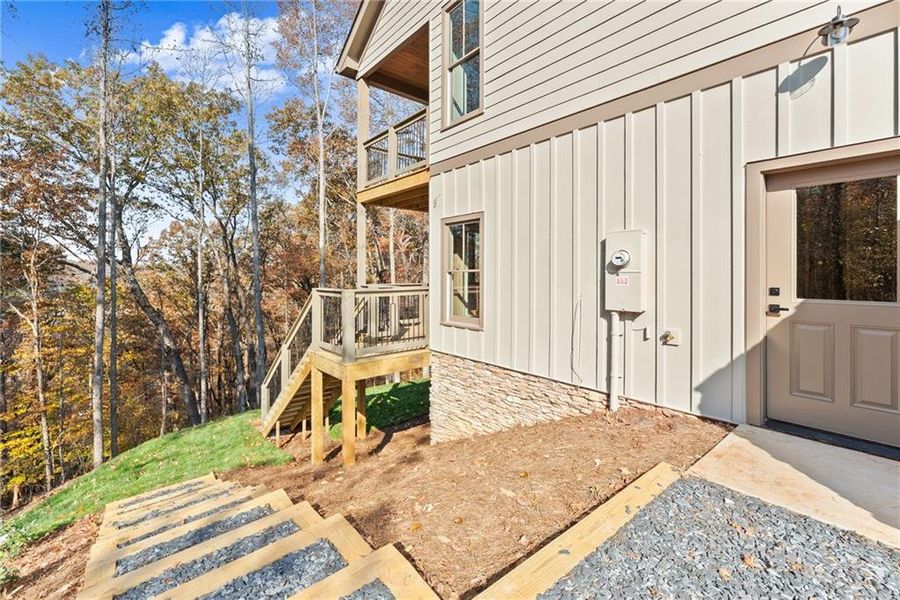 Exterior details and patio area of a home in , Dahlonega (Image 39).