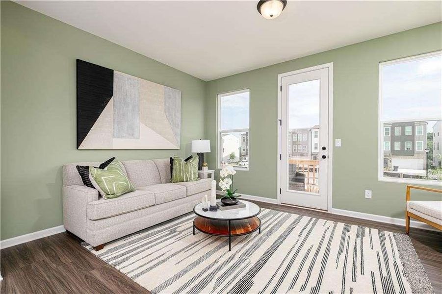 Furnished interior view inside a new home in , Atlanta (Image 8). Furnished interior view inside a new home in , Atlanta (Image 8).