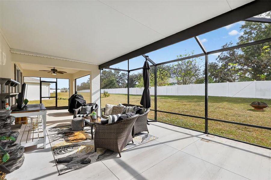 Exterior details and patio area of a home in Seasons at Spring Creek, Okahumpka (Image 28). Exterior details and patio area of a home in Seasons at Spring Creek, Okahumpka (Image 28).
