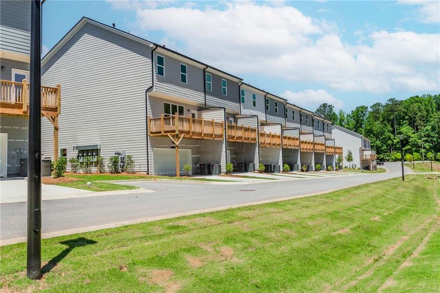 Exterior details and patio area of a home in Hillcrest Landing, Sugar Hill (Image 35). Exterior details and patio area of a home in Hillcrest Landing, Sugar Hill (Image 35).