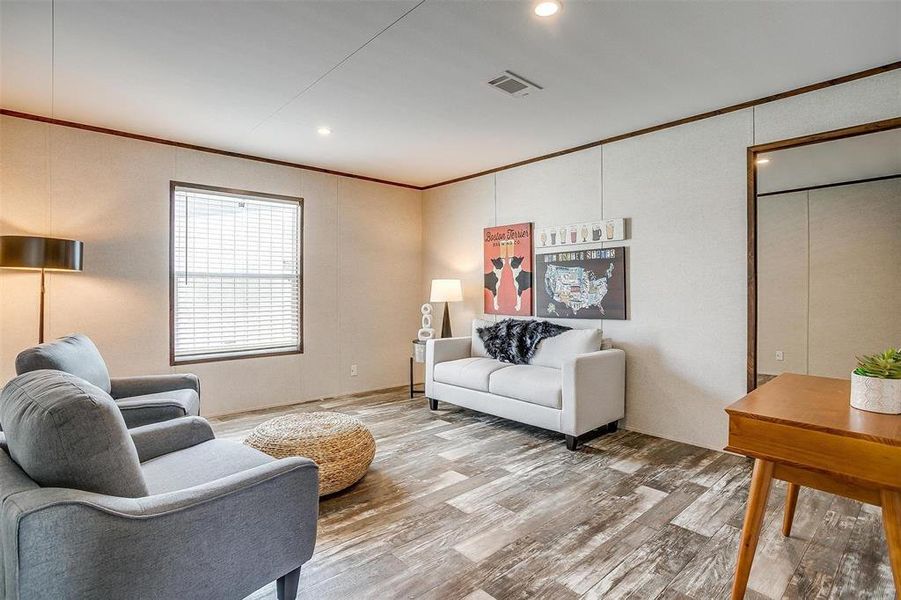 Furnished interior view inside a new home in , Sunset (Image 6).