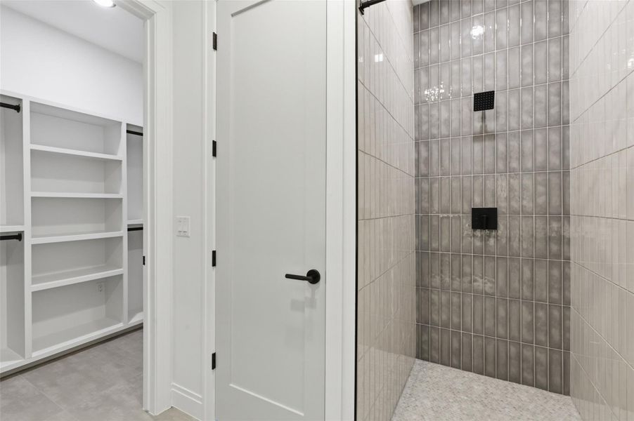 Closet located inside ensuite bathroom