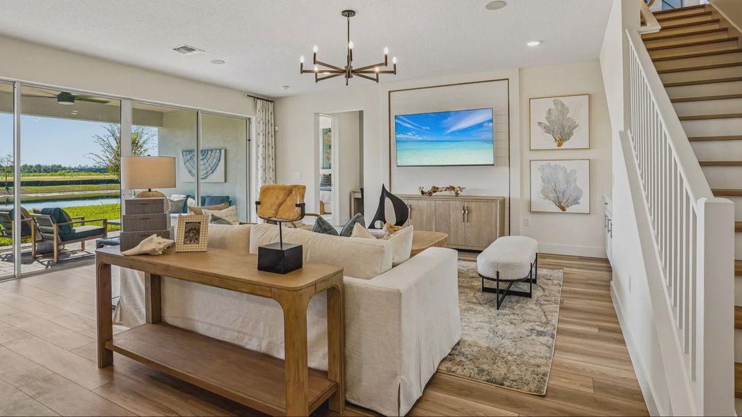 Oleander Floor Plan Living Area by DRB Homes in Ardisia Park in New Smyrna Beach, FL