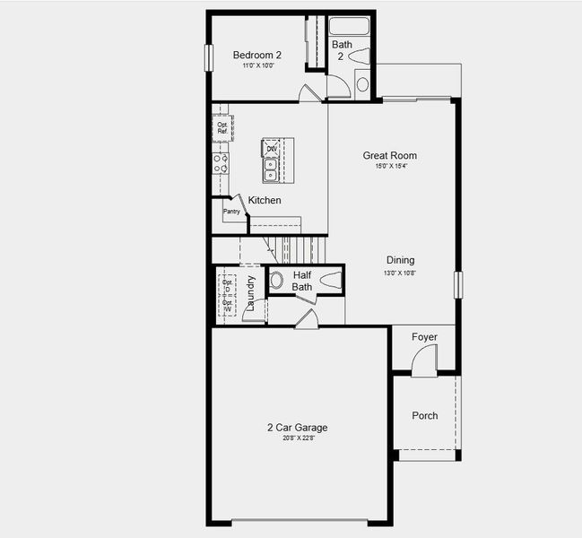2D floor plan layout for the Sherwood by Taylor Morrison in Waterstone, Groveland, FL (Image 5).
