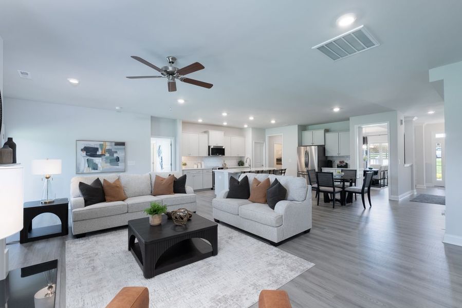 Representative furnished interior of a home built from the Plan 3210 by Adams Homes in McNeely Farms, Mount Ulla (Image 12).