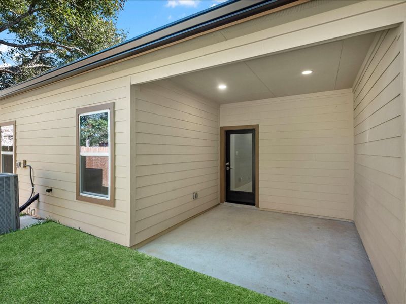 Covered patio ideal for outdoor dining or entertaining Covered patio ideal for outdoor dining or entertaining