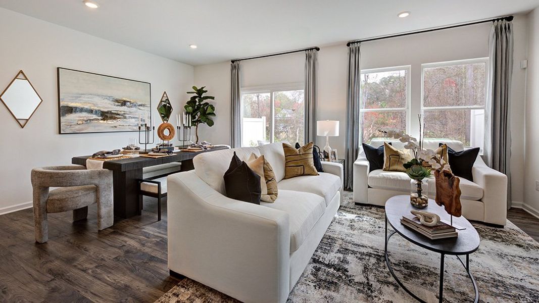 Furnished interior view inside a new home in Magnolia Townes, Wendell (Image 10).