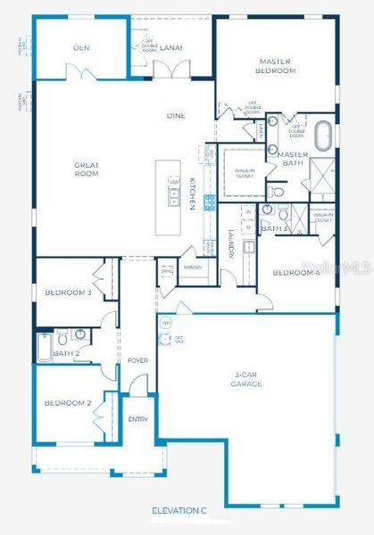 2D floor plan layout of this home in , Sorrento, FL (Image 4).