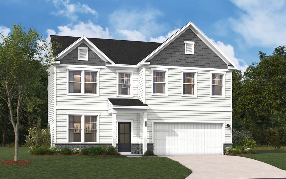 Representative exterior photo of a completed home built from the The Kershaw by Stanley Martin Homes in Riverside Ridge, Lawrenceville, GA (Image 40).