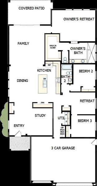 2D floor plan layout of this home in Tavolo at Soleo, San Tan Valley, AZ (Image 5). 2D floor plan layout of this home in Tavolo at Soleo, San Tan Valley, AZ (Image 5).