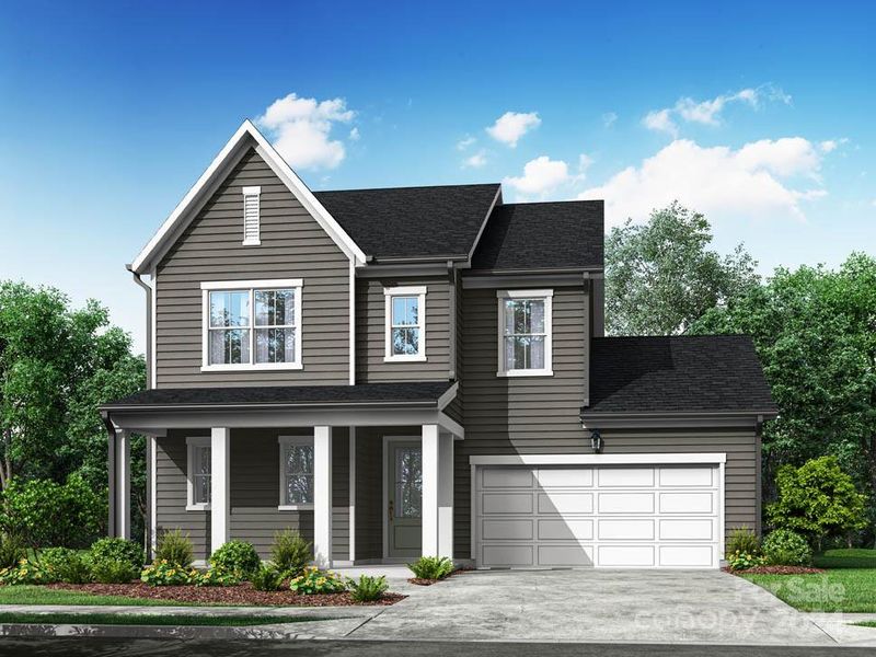 Alton Creel | The Banks | Exterior Style B Rendering *color scheme and orientation varies on this actual home