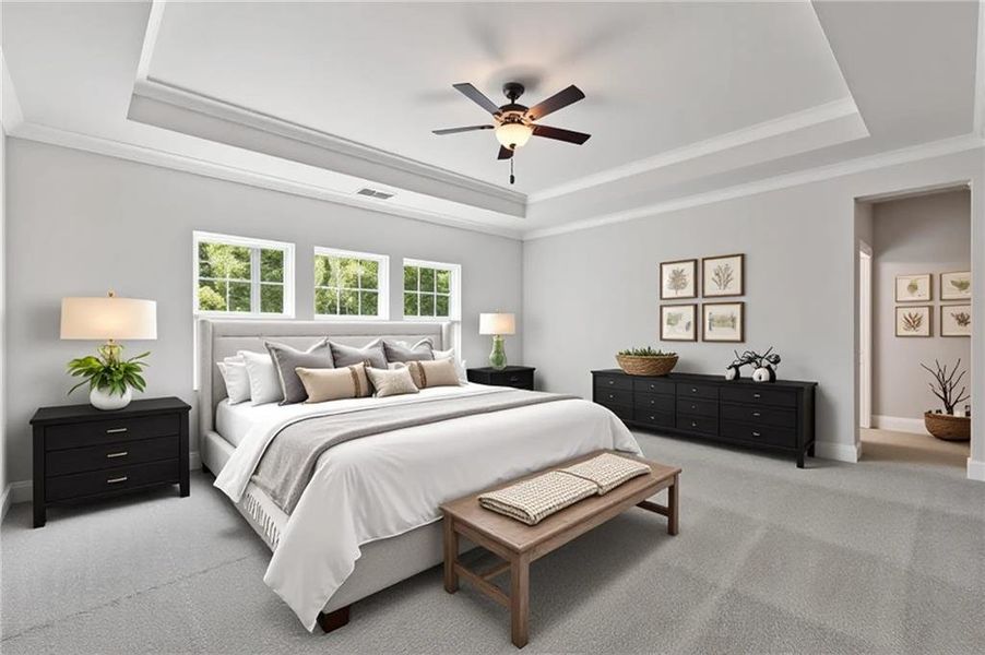 Furnished interior view inside a new home in Traditions of Braselton, Jefferson (Image 6).