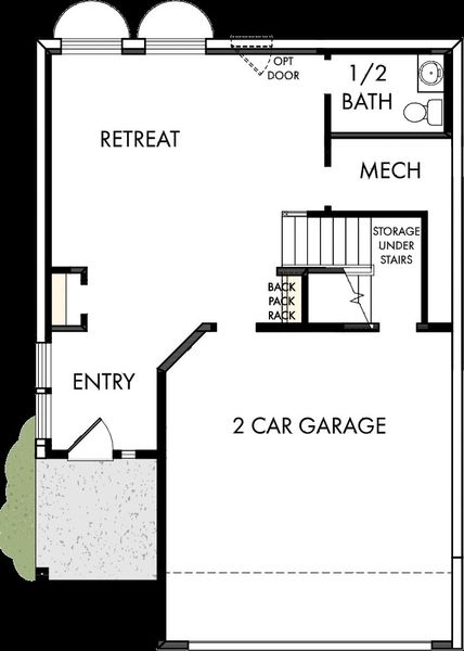 2D floor plan layout of this home in Trailside at Cottonwood Creek, Colorado Springs, CO (Image 4).