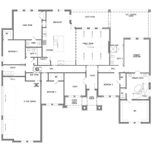 2D floor plan layout of this home in The Arbors Midlothian, Midlothian, TX (Image 2). 2D floor plan layout of this home in The Arbors Midlothian, Midlothian, TX (Image 2).