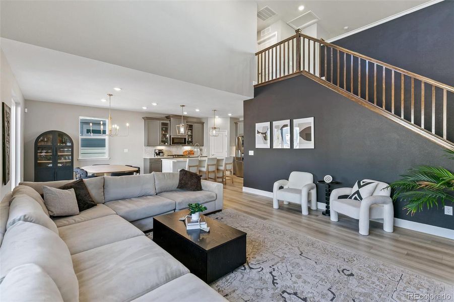 Furnished interior view inside a new home in Sunstone Village at Terrain, Castle Rock (Image 31). Furnished interior view inside a new home in Sunstone Village at Terrain, Castle Rock (Image 31).