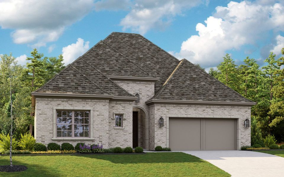 Representative exterior photo of a completed home built from the 4532 by Tradition Homes in Mustang Lakes, McKinney, TX (Image 3). Representative exterior photo of a completed home built from the 4532 by Tradition Homes in Mustang Lakes, McKinney, TX (Image 3).