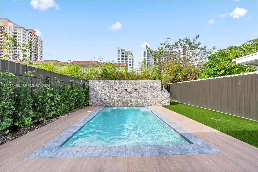Exterior details and patio area of a home in , Miami (Image 4). Exterior details and patio area of a home in , Miami (Image 4).